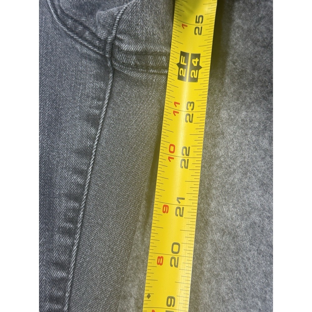 LOGO by Lori Goldstein Patchwork Boyfriend Jeans Grey Size 16P - Picture 10 of 12